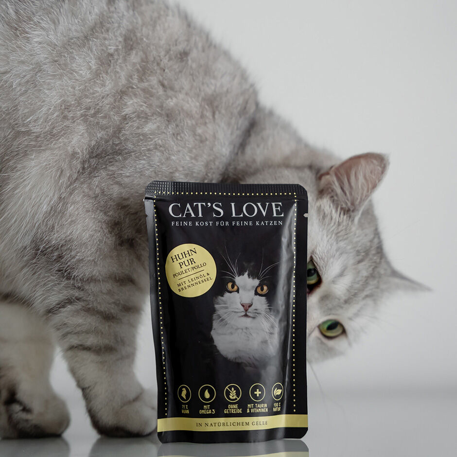 Cat's Love Pâtée pour Chat Adulte Poisson & Poulet, 200 g - Boutique  Equus Vitalis